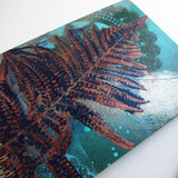 Original Monoprint Bound All Media A5 Notebook – 160gsm Seawhite Paper (50 Pages / 100 Sides) - frond