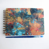 Original Monoprint Bound All Media A5 Notebook – 160gsm Seawhite Paper (50 Pages / 100 Sides) - abstraction