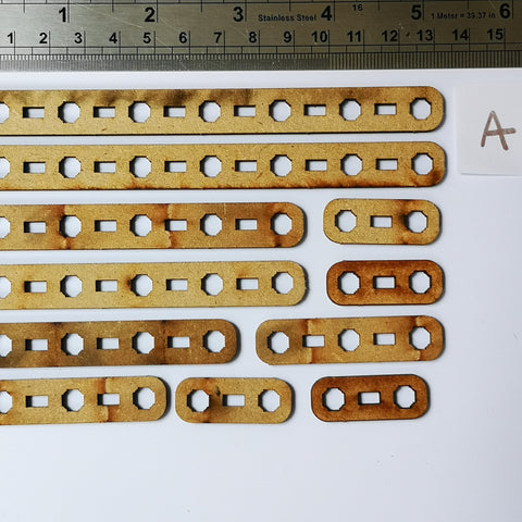 Wooden laser cut pieces for gel plate texture making