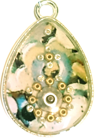silver plated resin pendant