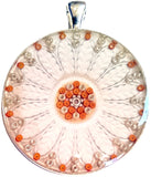 Ivory - silver plated pendant and necklace