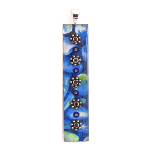 Diatom - silver plated necklace