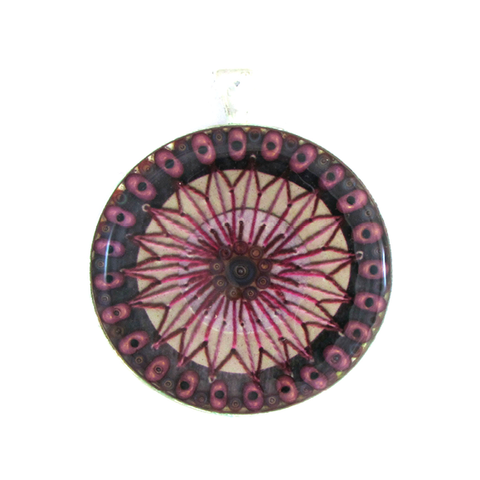 Flower - silver plated necklace