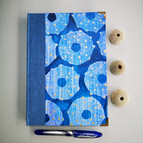 Handbound journal / notebook / diary - sea urchin design