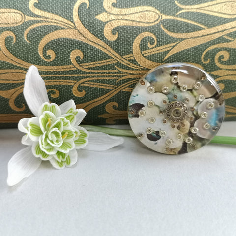Harmony - silver plated brooch