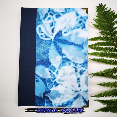 Handbound journal / notebook / diary - Horse Chestnut leaf design