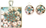 Conceal - silver plated necklace and earrings set