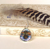 silver plated resin pendant