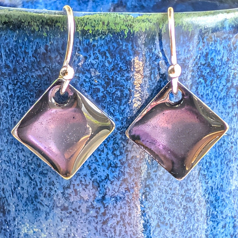 Eggplant - inky drop earrings