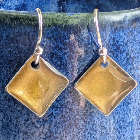 Gold - inky drop earrings