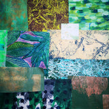 Green 1 - Mixed Media Collage paper pack - great for craft projects