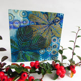 Horse Chestnut - Mixed Media Collage Art Work on Wood Canvas