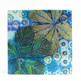 Horse Chestnut - Mixed Media Collage Art Work on Wood Canvas