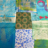 Green/ Blue- Mixed Media Collage paper pack - great for craft projects