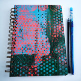 Original Monoprint Bound All Media A5 Notebook – 160gsm Seawhite Paper (50 Pages / 100 Sides) - Data