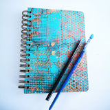 Original Monoprint Bound All Media A5 Notebook – 160gsm Seawhite Paper (50 Pages / 100 Sides) - Interference