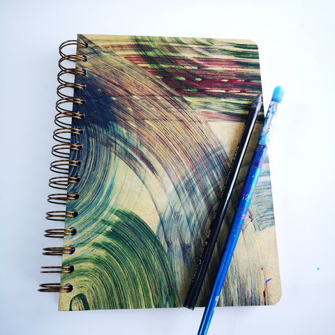 Original Monoprint Bound All Media A5 Notebook – 160gsm Seawhite Paper (50 Pages / 100 Sides) - Tramlines