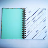Original Monoprint Bound All Media A5 Notebook – 160gsm Seawhite Paper (50 Pages / 100 Sides) - Undergrowth
