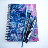 Original Monoprint Bound All Media A5 Notebook – 88gsm Seawhite Kraft Paper (50 Pages / 100 Sides) - Mystic