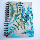 Original Monoprint Bound All Media A5 Notebook – 88gsm Seawhite Kraft Paper (50 Pages / 100 Sides) - Ferns