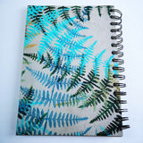 Original Monoprint Bound All Media A5 Notebook – 88gsm Seawhite Kraft Paper (50 Pages / 100 Sides) - Ferns