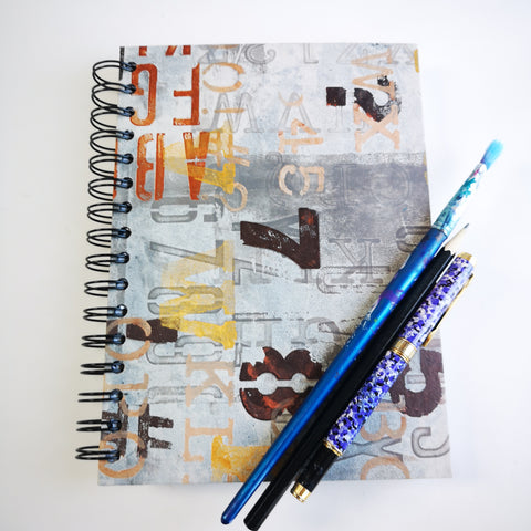 Original Monoprint Bound All Media A5 Notebook – 160gsm Seawhite Paper (50 Pages / 100 Sides) - Letter