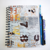 Original Monoprint Bound All Media A5 Notebook – 160gsm Seawhite Paper (50 Pages / 100 Sides) - Letter