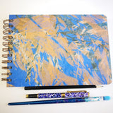 Original Monoprint Bound All Media A5 Notebook – 160gsm Seawhite Paper (50 Pages / 100 Sides) - Meadow