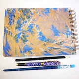 Original Monoprint Bound All Media A5 Notebook – 160gsm Seawhite Paper (50 Pages / 100 Sides) - Meadow