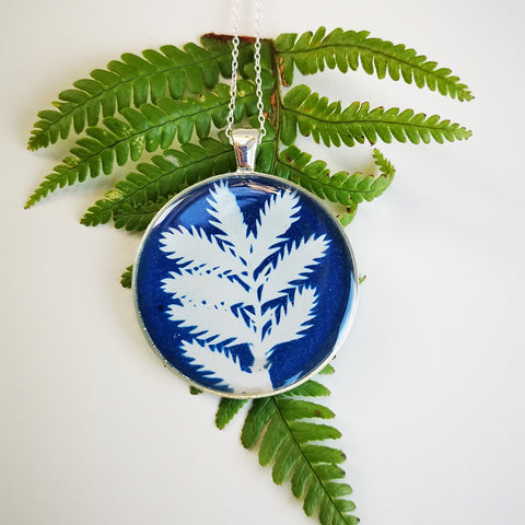 Tansy - silver plated pendant and necklace