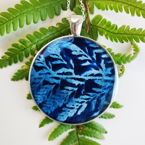 Shade - silver plated pendant and necklace