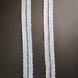 Lace braid edging for gel plate texture making