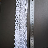 Lace braid edging for gel plate texture making