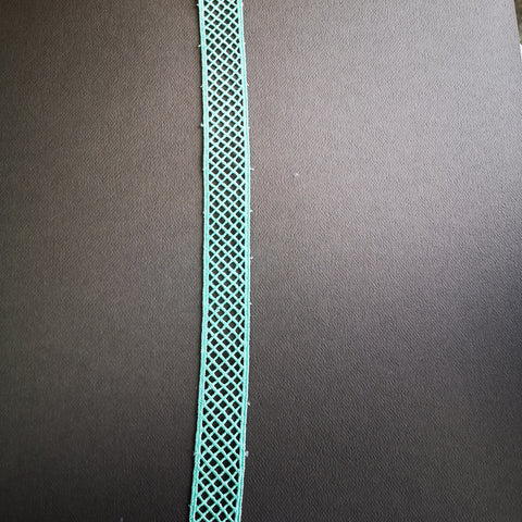 Trellis lace braid edging for gel plate texture making