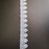 Sprig lace braid edging for gel plate texture making