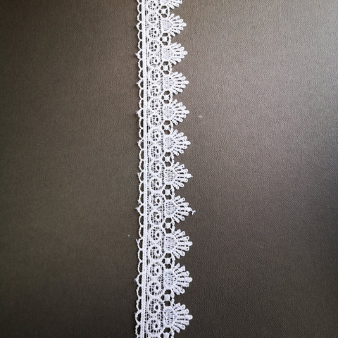 Sprig lace braid edging for gel plate texture making