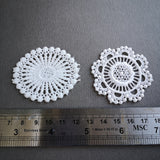 Small sewn doily for gel plate texture making approx 4.5cm wide