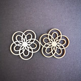 2 x laser cut flowers for gel plate texture making