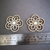 2 x laser cut flowers for gel plate texture making