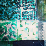 Green/Blue - Mixed Media Collage paper pack - great for craft projects
