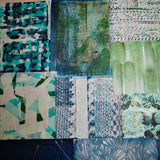 Green/Blue - Mixed Media Collage paper pack - great for craft projects