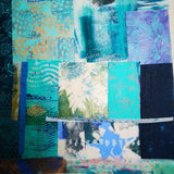 Blue - Mixed Media Collage paper pack - great for craft projects