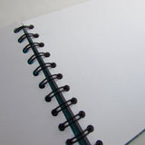 Original Monoprint Bound Mixed Media A5 Notebook – 220gsm Seawhite Paper (20 Pages / 40 Sides) - fern