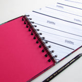 Original Monoprint Bound Mixed Media A5 Notebook – 220gsm Seawhite Paper (20 Pages / 40 Sides) - fatsia