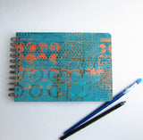 Original Monoprint Bound All Media A5 Notebook – 160gsm Seawhite Paper (50 Pages / 100 Sides) - punchinella