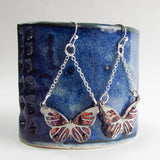 Monarch - Butterfly Monoprint Drop Earrings