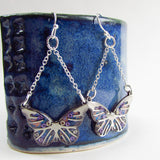 Admiral - Butterfly Monoprint Drop Earrings