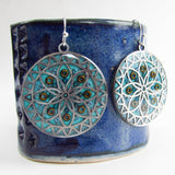 Nirvana - Mandala Monoprint Earrings