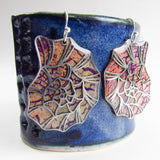 Discovery - Ammonite Monoprint Drop Earrings