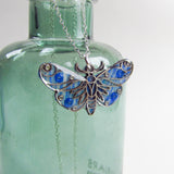 Flight - Moth Monoprint Pendant and Sterling Silver Necklace